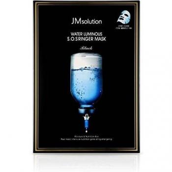 JM Solution Water Luminous S.O.S Ringer Mask Black (Pack of 10)