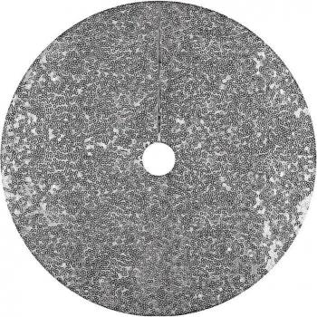 Sequin Christmas Tree Skirt, 48 Inch Holiday Mat