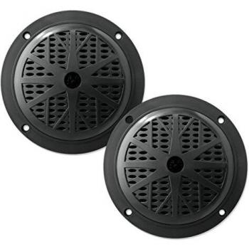 PYLE PLMR51B 5-1/4 INCH Black Waterproof Marine Speaker