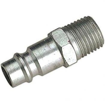 Sealey Screwed Air Line Adaptor BSPT Male Thread 1/4 BSPT Pack of 2