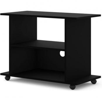 TV Stand Yogi 80 cm con Ruote Nero Opaco