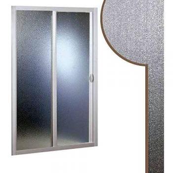 Paroi de douche 140 CM en acrylique Modèle Smart Forte – Coulaissante – Blanche – Pour niche – Réversible