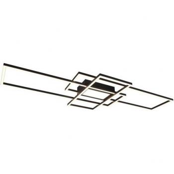 MeineWunschleuchte Canta LED Deckenleuchte, flach, dimmbar, Anthrazit