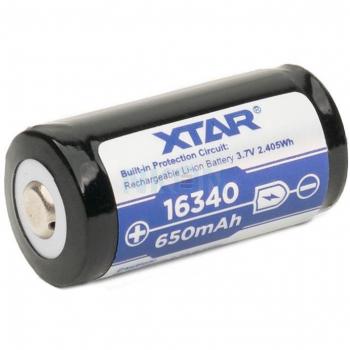 Xtar 16340 650 mAh Batterielösung mit Schutzeinrichtung