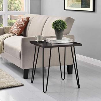 Alphason Rectangular End Table with Espresso MDF Top and Dark Russet Cherry Frame 5012303COM 495 x 495 x 559mm
