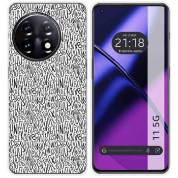 Funda Silicona para Oneplus 11 5G diseño Letras