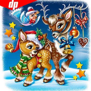 Pictura cu diamante Cerbiatto 5D DIY Mozaico Completo Immagine Animale 20x20CM