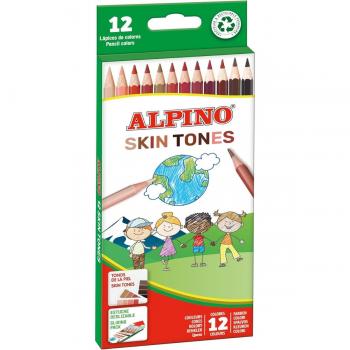 Alpino 12 lápices tonos de piel surtidos