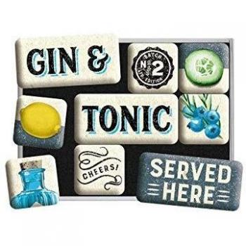 Nostalgic-Art - 9tlg. Magnetset - Bar Atmosphäre - Gin & Tonic