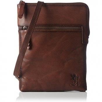 Bolso OTTO KERN para iPad, cuero marrón, 21x27x2 cm