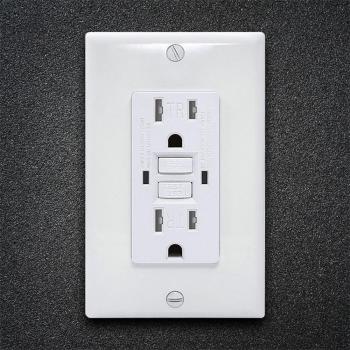 15A GFCI Steckdose Weiß UL Gelistet TR Manipulationssicher 110V