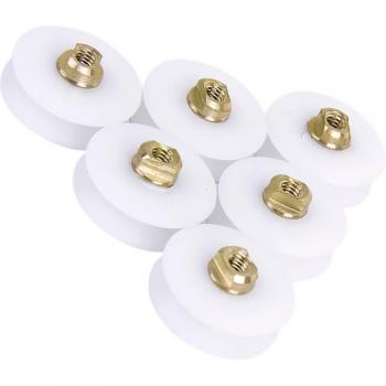 Rueda enrollable para ducha 22,5mm repuesto 6 unidades