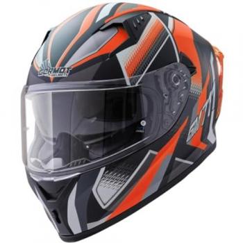 Germot GM 711 Dekor Helm Schwarz Orange M
