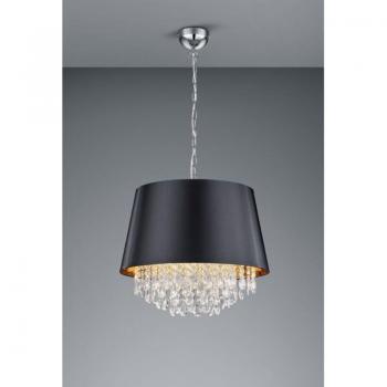 Lampada pendente “Loreley” 3 lampadine nero oro