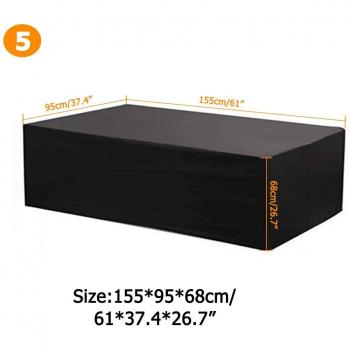 Cubierta de protección para muebles de patio en forma de L
