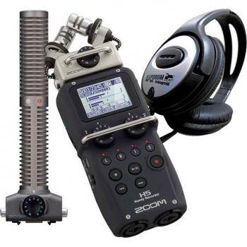 Zoom H5 Aufnahmegerät mit SSH-6 Mikrofon und Kopfhörern