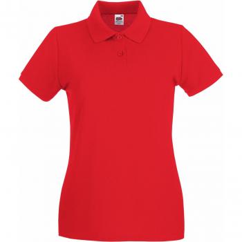 Lady-Fit Short Sleeve Polo Shirt - BC1377 Red XL