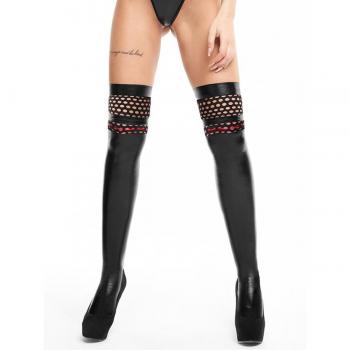 Wetlook Netz Strümpfe S582 ohne Silikonband von 7Heaven