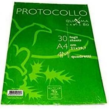 Fogli Protocollo A4 4M 80G 21X29.7cm 30P