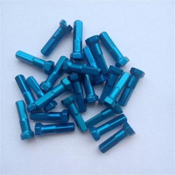 Bicycle Spoke Caps - Stainless Steel, Aluminum Alloy, Bristle Spokes, Blue