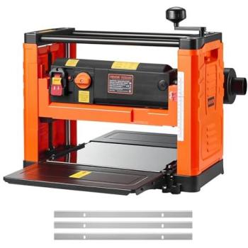 2000W VEVOR 13 Thickness Planer – 3-Blade, Dual Rollers, Over-Protection