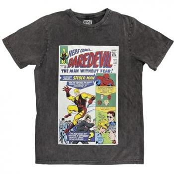 Daredevil Comic T-Shirt – Stone Wash Grey, Small Unisex