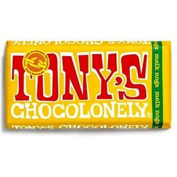 Tony's Chocolonely Melk Noga Chocolade 180gr