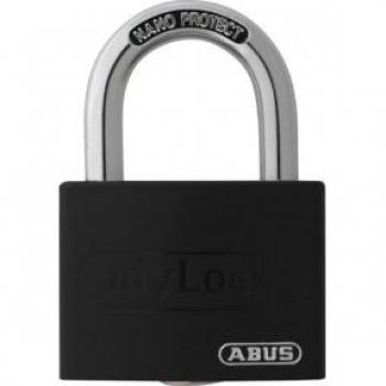 ABUS T65AL/40 - Herkömmliches Vorhängeschloss - Tastensperre - Unterschiedliche Schließung - Schwarz - Aluminium - Gehärteter Stahl