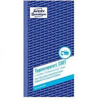 AVERY Tagesrapport Formularbuch , weiß/gelb, , 2 x 50 Blatt