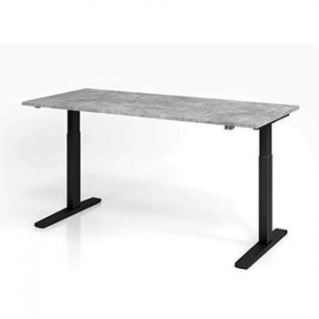 Elektrischer Sitz-Steh-Schreibtisch 180x80cm in Beton-Graphit