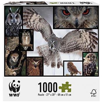 Rompecabezas de Búhos 1000 Piezas FSC Mixto WWF con Fotografías Profesionales
