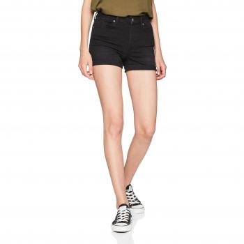 PIECES Pcfive Delly B236 MW Shorts BLC, Pantalones Cortos para Mujer, Negro
