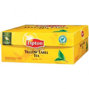 Lipton thee in losse zakjes, geel etiket, 100x1.5g