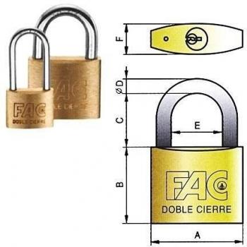 CANDADO DE LATON K-15