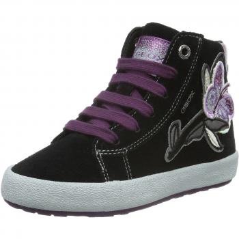 Geox Jr Witty F, Scarpe da Ginnastica Alte Bambina, Nero