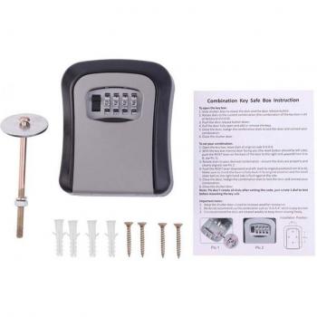 Wall Mounted Key Safe with 4 Digit Combination Lock