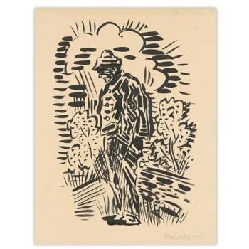 Arnold Weisz Guilt Ink – Kubincan Beige Poster Print (18x24)