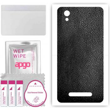 ZTE Blade A5 (2019) Protective Vinyl Sticker - Black Leather