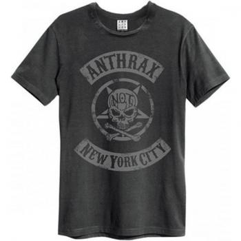 T-shirt amplificata unisex per adulti New York City Anthrax XS carbone