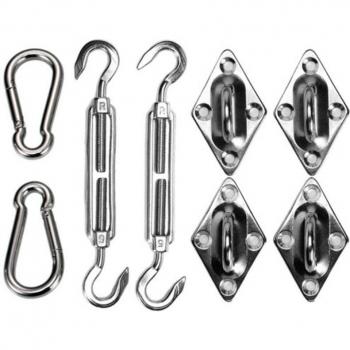 8Pcs Stainless Steel Canopy Shade Fittings Kit