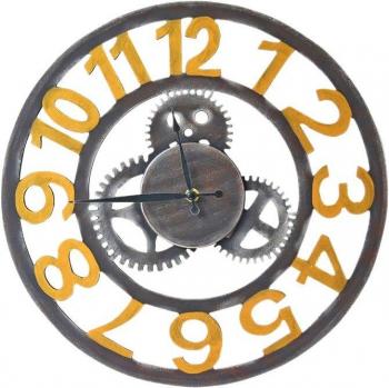 Reloj de Pared Retro Europeo con Engranajes