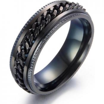 Black Rotating Titanium Ring