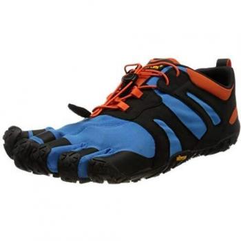 Vibram V-Trail 2.0 Herren Barfußschuhe, Blau/Orange, 45 EU