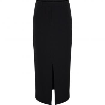 Gonna Midi Nera con Spacco Pieces Bossy M