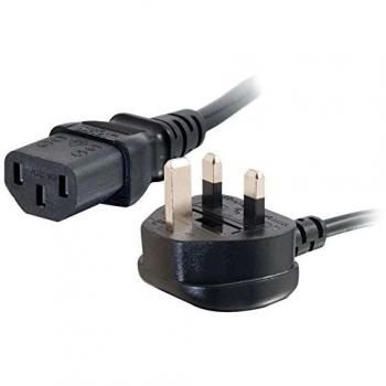 C2G 5 Metre UK Power Cable IEC320C13 to BS1363 15 Foot Kettle Lead 5M, Black