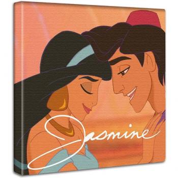 Aladdin und Jasmin Stoffbild