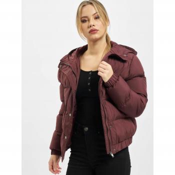Doamnelor Puffer Jacket cu glugă Cherry