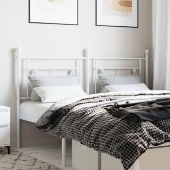 White Metal Headboard - 150 cm - vidaXL