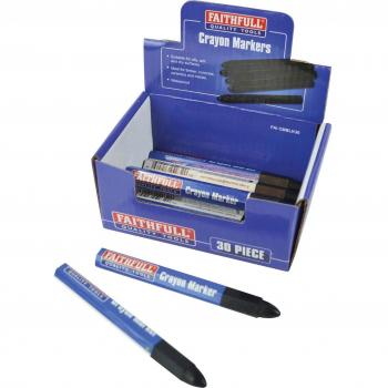 Faithfull FAICMBLK30 Crayon Marker Black (CDU 30)
