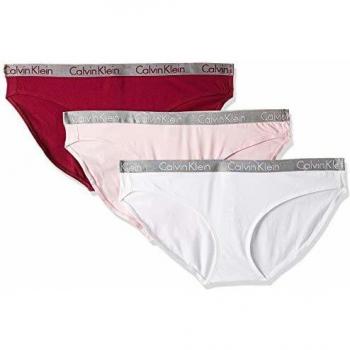 Calvin Klein Bikini Tanga 3 Pack, Multicolor para Mujer